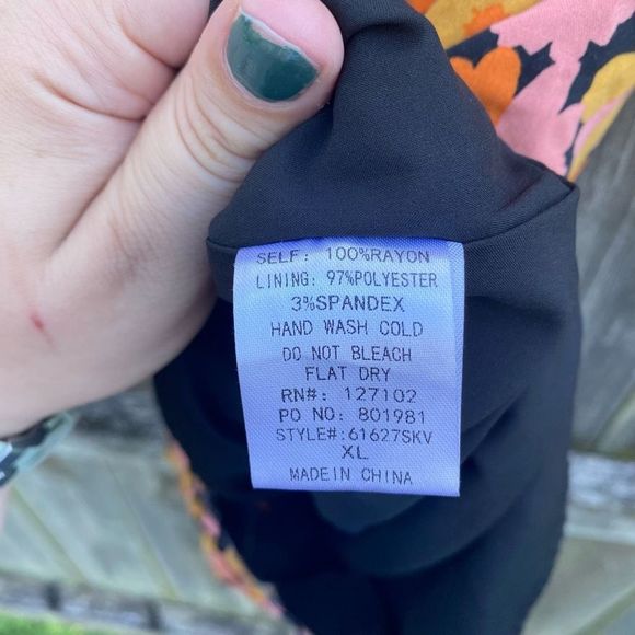 Skylar Rose Retro Floral One Shoulder Romper | XL - Picture 6 of 7